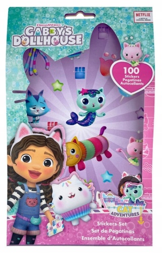 Naklejki zestaw naklejek nalepki KOCI DOMEK GABI 100 szt