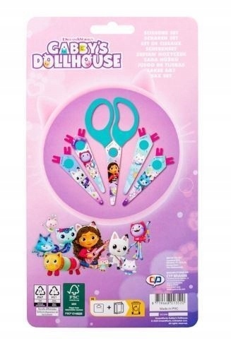 Nożyczki kreatywne z wzorkami KOCI DOMEK GABI 5 szt