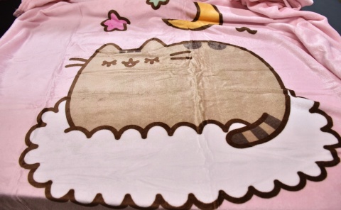 PUSHEEN koc 130x160 poszewka 40x40 piżama dziecięca długi rękaw 134/140