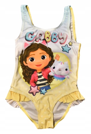 Strój kąpielowy dziecięcy jednoczęściowy KOCI DOMEK GABI na basen 128/134