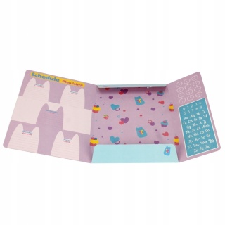 Teczka z gumką A4 na dokumenty KOCI DOMEK GABI miętowa