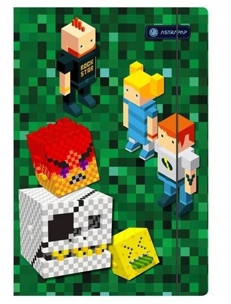 Teczka z gumką A4 na dokumenty pixel game dla gracza ASTRAPAP