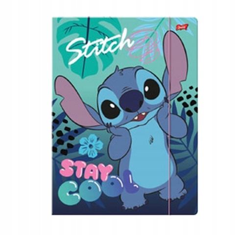 Teczka z gumką A4 na dokumenty szkolna Lilo i Stitch Stich chillin