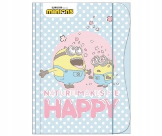 Teczka z gumką A4 na dokumenty szkolna MINIONKI HAPPY