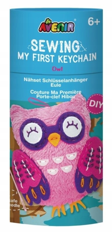 Zestaw do szycia DIY Uszyj breloczek maskotka SOWA 14x11cm AVENIR