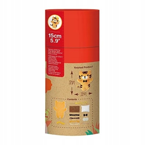 Zestaw do szycia DIY Uszyj breloczek maskotka TYGRYS 15x12cm AVENIR