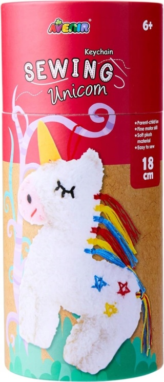 Zestaw do szycia DIY Uszyj breloczek maskotka UNICORN JEDNOROŻEC 17x14cm