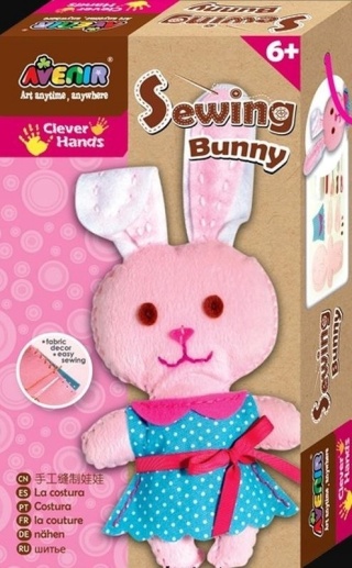 Zestaw do szycia DIY Uszyj maskotka królik 22x14cm AVENIR